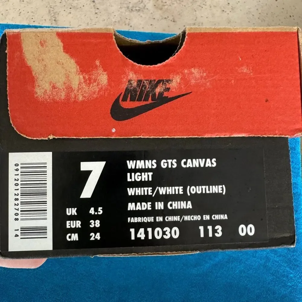 Vintage NIKE GTS White Canvas - Women’s Size 7 - Picture 2 of 16